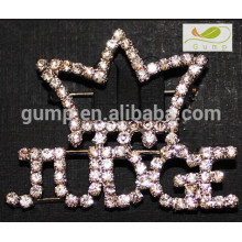 Broche cristalino del desfile de los Rhinestones de l